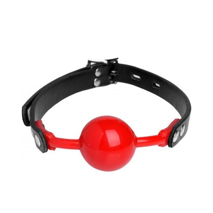 Master Series The Hush: Ballknebel, rot/schwarz Master Series The Hush: Ballknebel, rot/schwarz