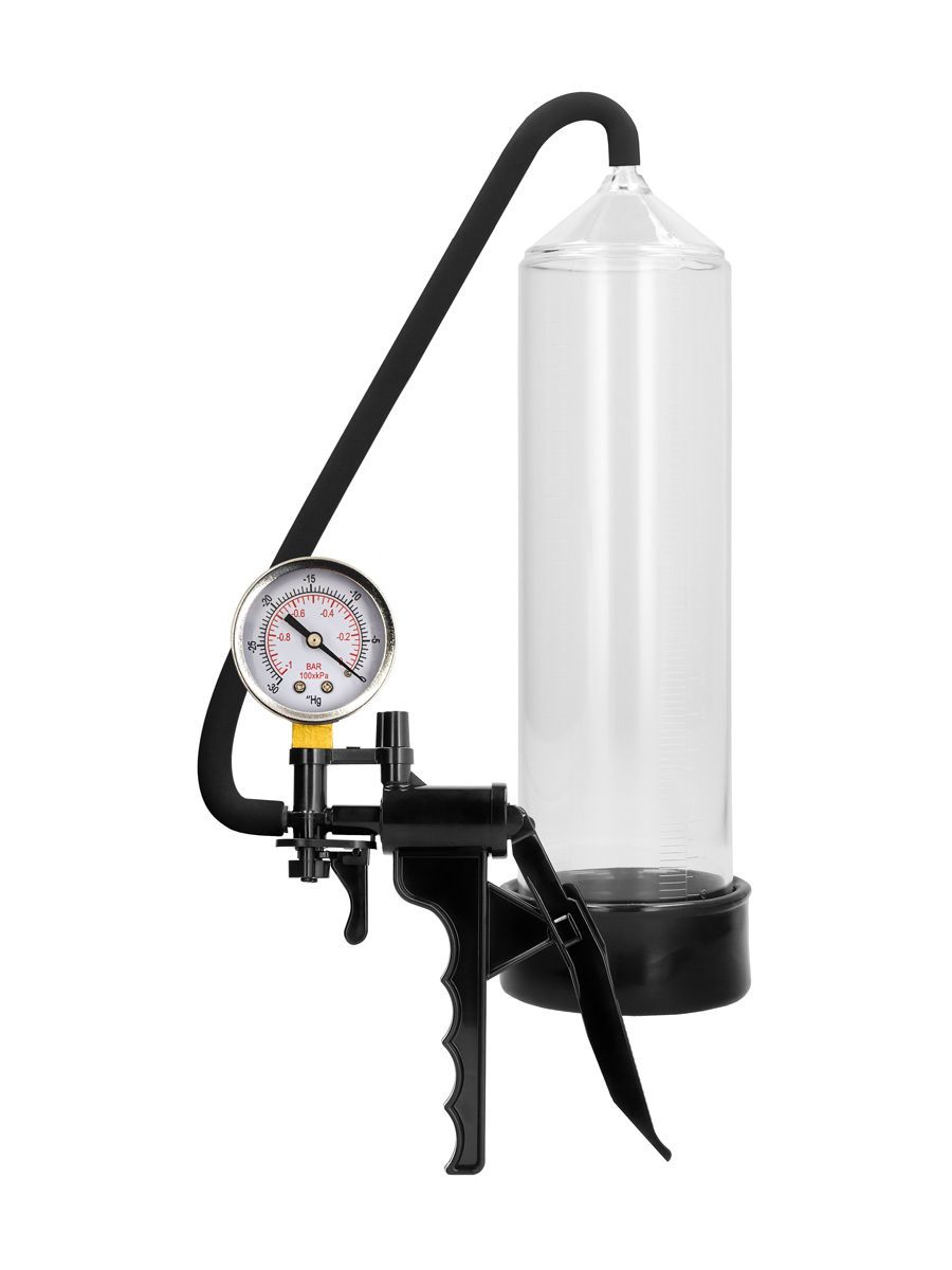 Pumped Elite Beginner Pump with PSI Gauge: Penispumpe, schwarz/transparent