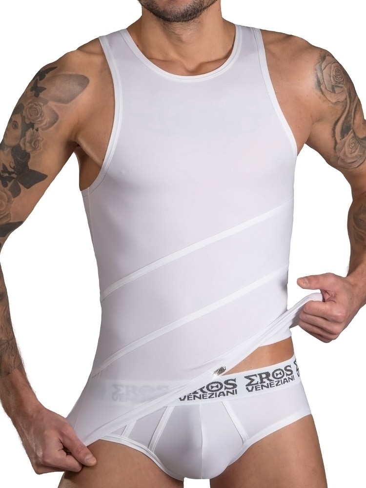 Eros Veneziani Angelo: Tanktop, weiß (S/M)