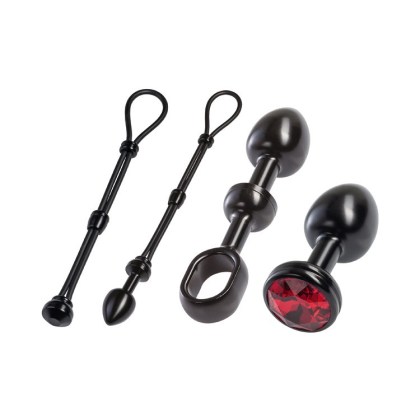 Malesation Alu Cock-Grip Set klein, schwarz/rot Malesation Alu Cock-Grip Set klein, schwarz/rot