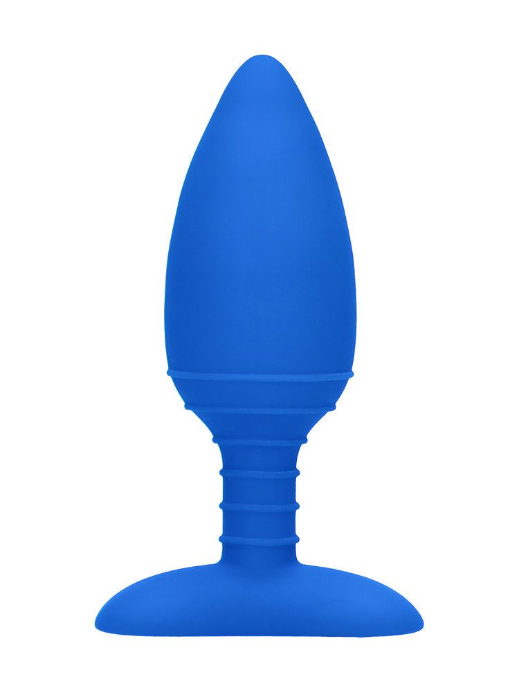 Elegance Glow: Vibro-Analplug mit Wärmefunktion, blau