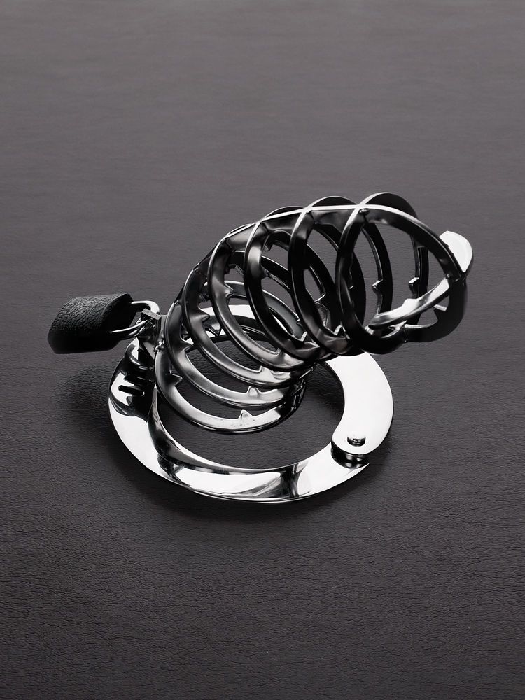 Triune The spiked Chastity Cage: Edelstahl-Peniskäfig mit Spikes