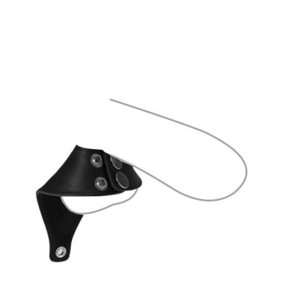 Leder-Hodenmanschette mit Druckknöpfen, schwarz Leder-Hodenmanschette mit Druckknöpfen, schwarz