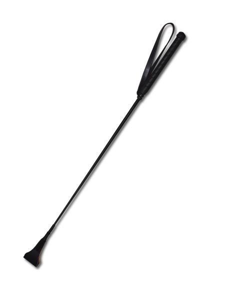 Gerte mit Lederlasche, schwarz