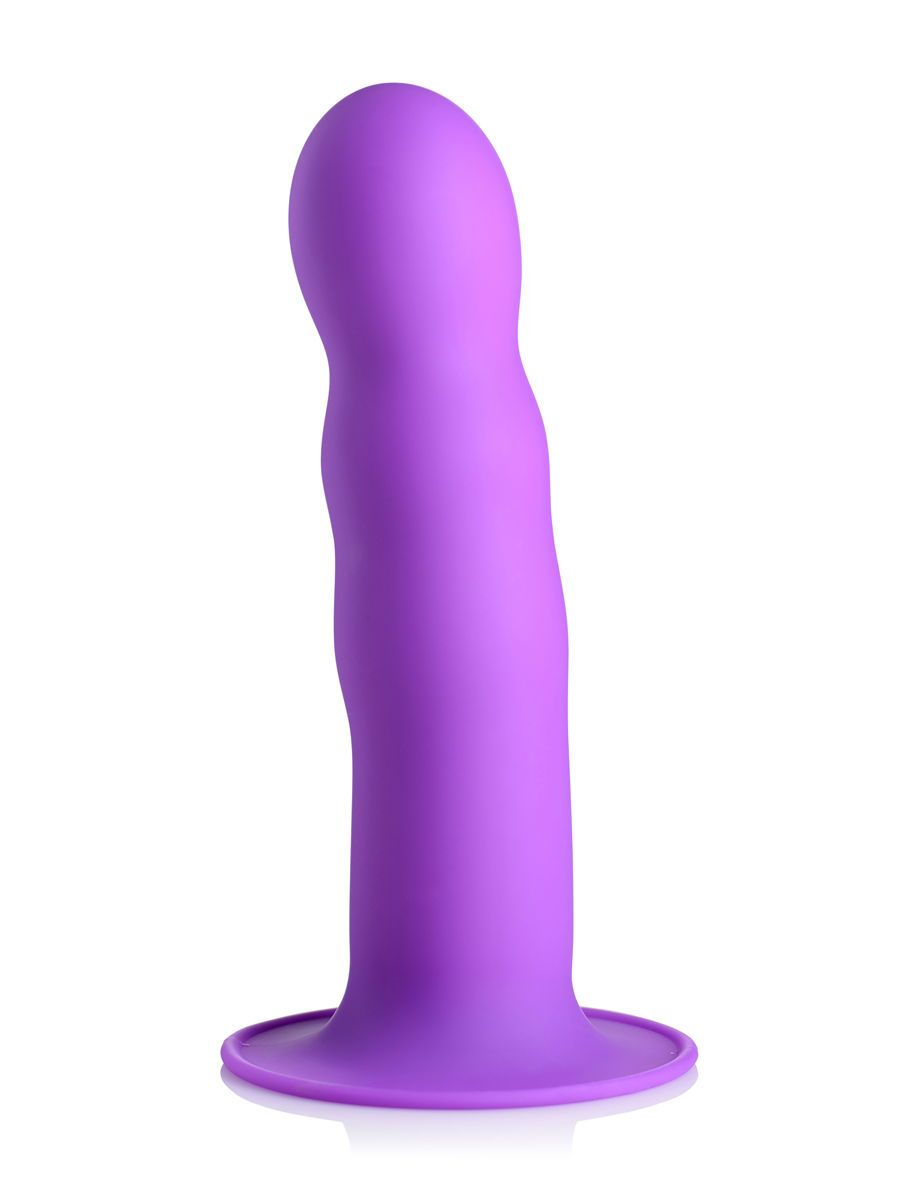 Squeeze-It Squeezable Wavy: Dildo, lila
