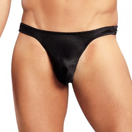 Male Power Satin: String, schwarz (L/XL) Male Power Satin: String, schwarz (L/XL)
