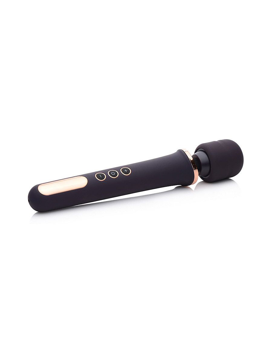 WAND Essentials Scepter 50X: Wandvibrator, dunkellila/roségold