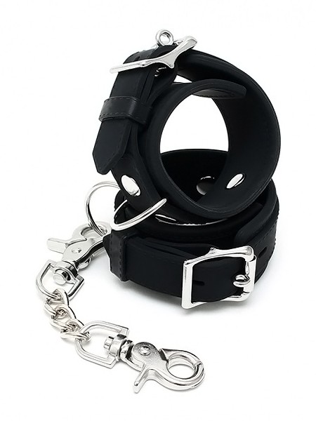 Silikon-Handfesseln (verschließbar), schwarz