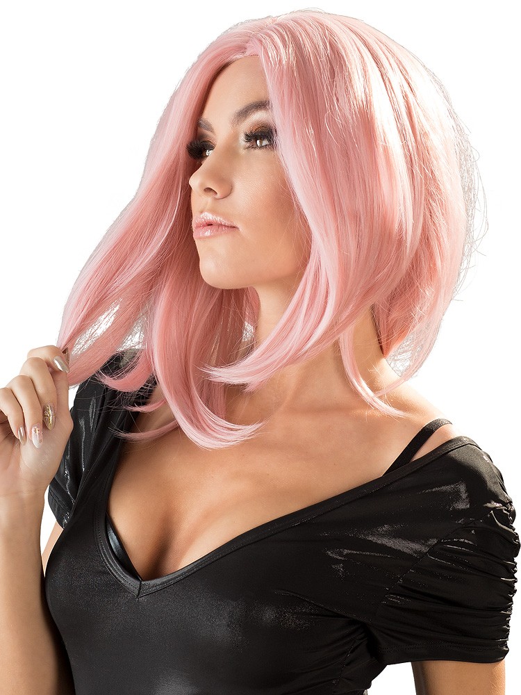 Perücke Bob-Schnitt, rosa