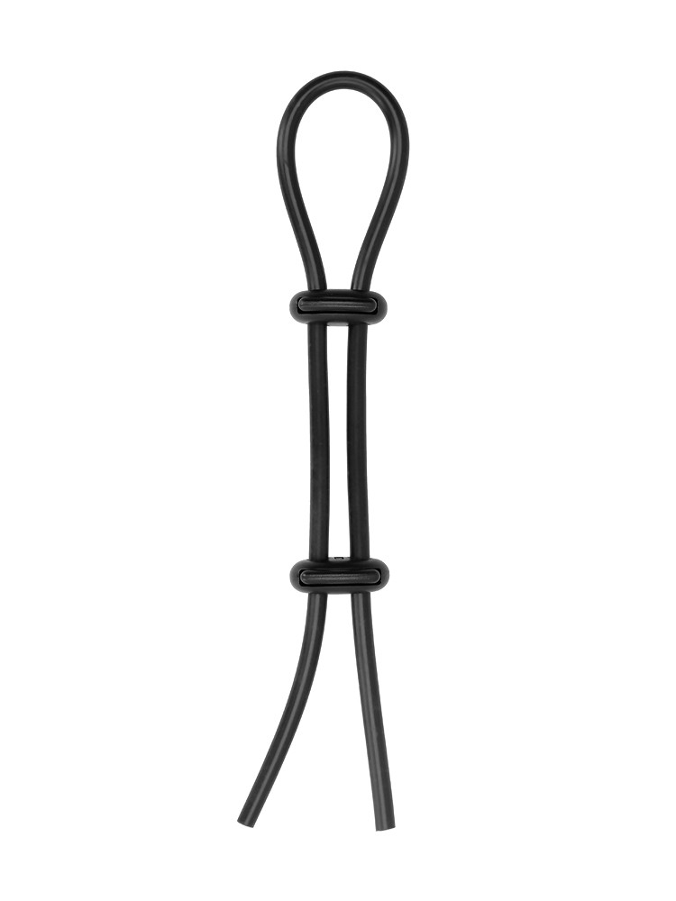 Double Stretch Booster: Penisschlaufe, schwarz