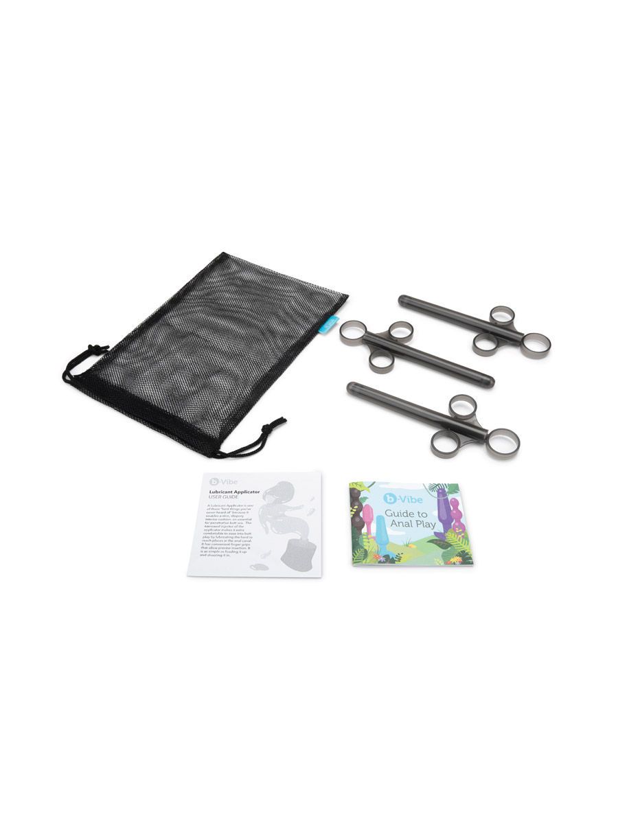 B-Vibe Lubricant Applicator Set: Gleitmittel-Applikator-Set 3-teilig, rauchgrau
