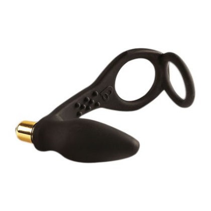 Rocks-Off RO-Zen: Vibro-Analplug mit Penisring, schwarz Rocks-Off RO-Zen: Vibro-Analplug mit Penisring, schwarz
