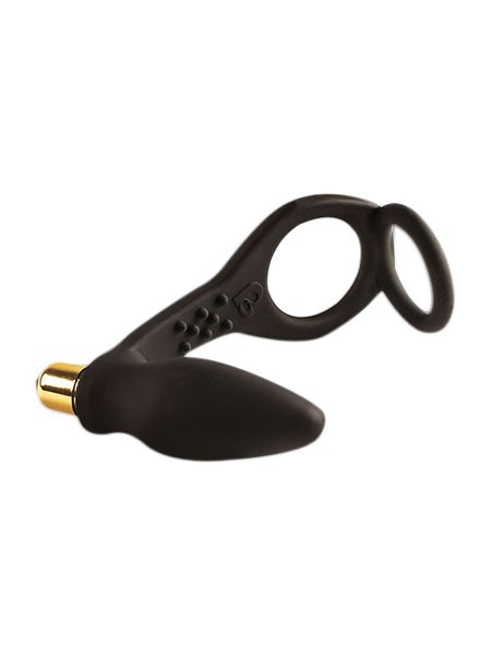 Rocks-Off RO-Zen: Vibro-Analplug mit Penisring, schwarz