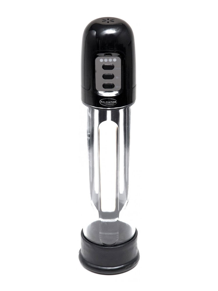 Malesation Ultimate Power: Automatische Penispumpe, schwarz/transparent
