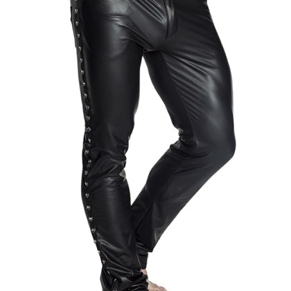 Noir Handmade: Wetlook-Hose, schwarz (S) Noir Handmade: Wetlook-Hose, schwarz (S)
