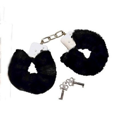 Bad Kitty Plüschhandschellen, schwarz Bad Kitty Plüschhandschellen, schwarz