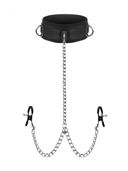 Master Series Submission Collar and Nipple Clamp Union: Halsfessel mit Nippel...