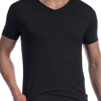 Olaf Benz RED1601: V-Neck-Shirt, schwarz (S) Olaf Benz RED1601: V-Neck-Shirt, schwarz (S)