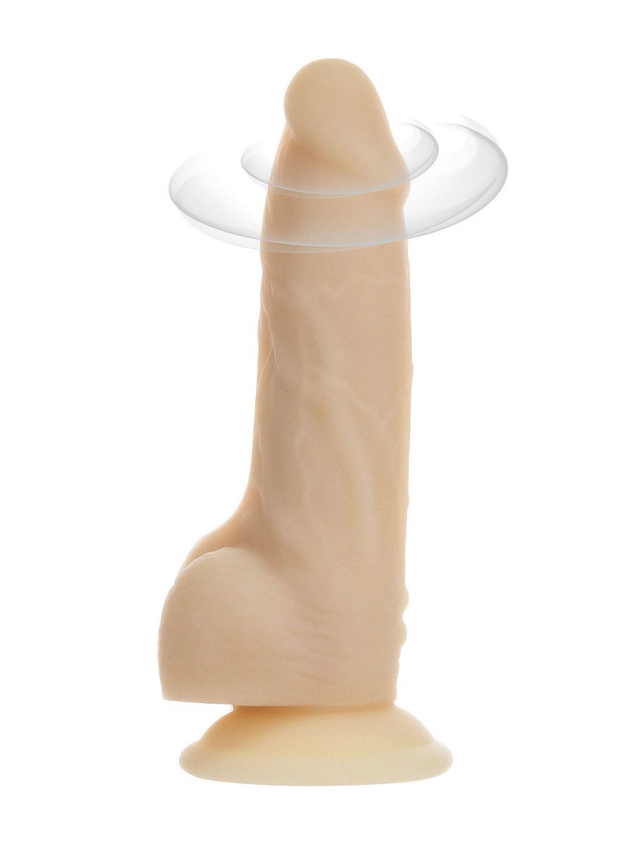 Naked Addiction Rotating & Vibrating Dong 7%27%27: Rotierender Vibrator, haut