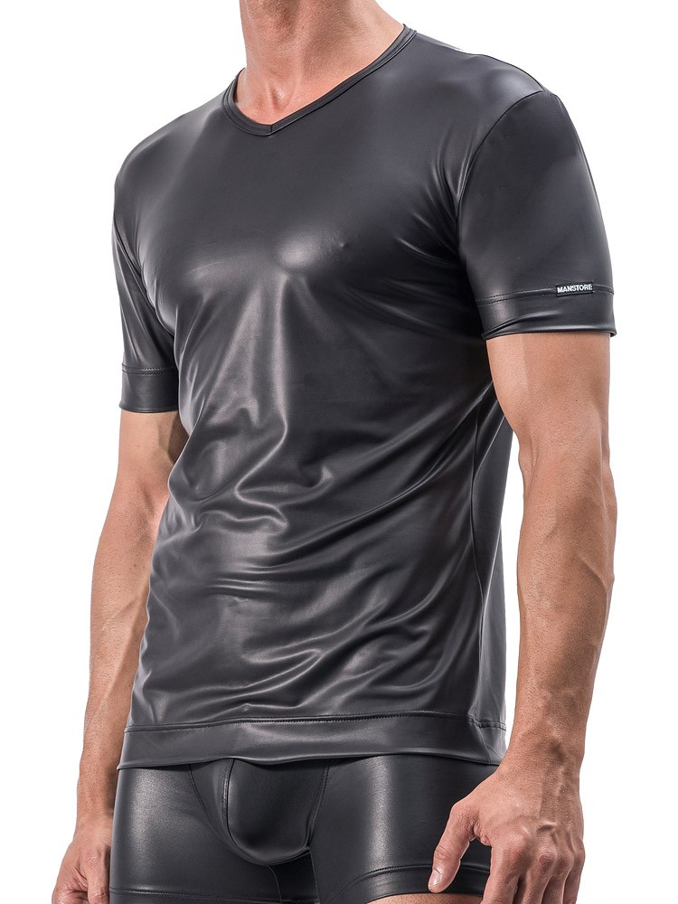 MANSTORE M510: V-Neck-Shirt, schwarz (S)