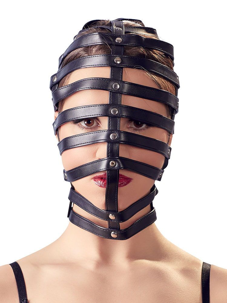 Bad Kitty: Kopfmaske Käfig, schwarz