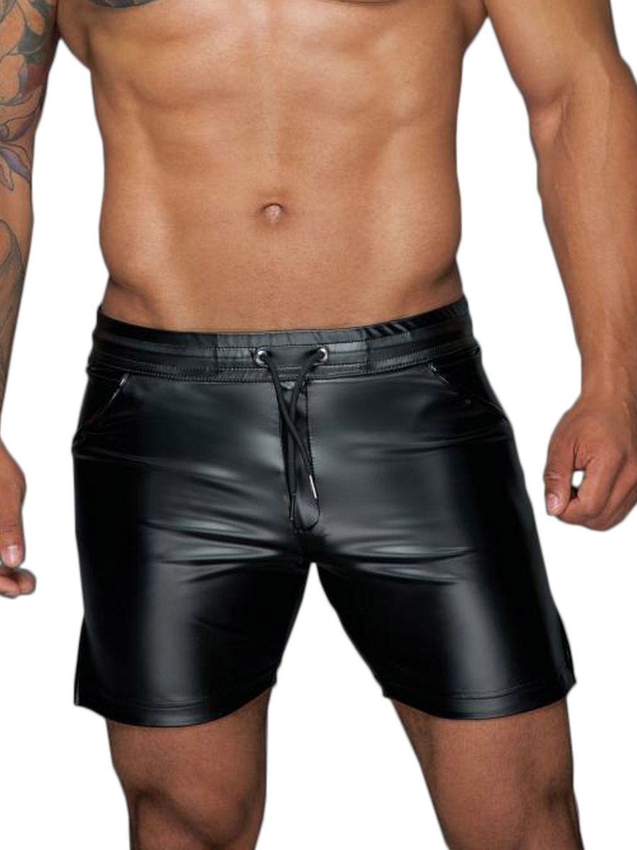 Noir Handmade: Wetlook-Shorts H061, schwarz (XL)