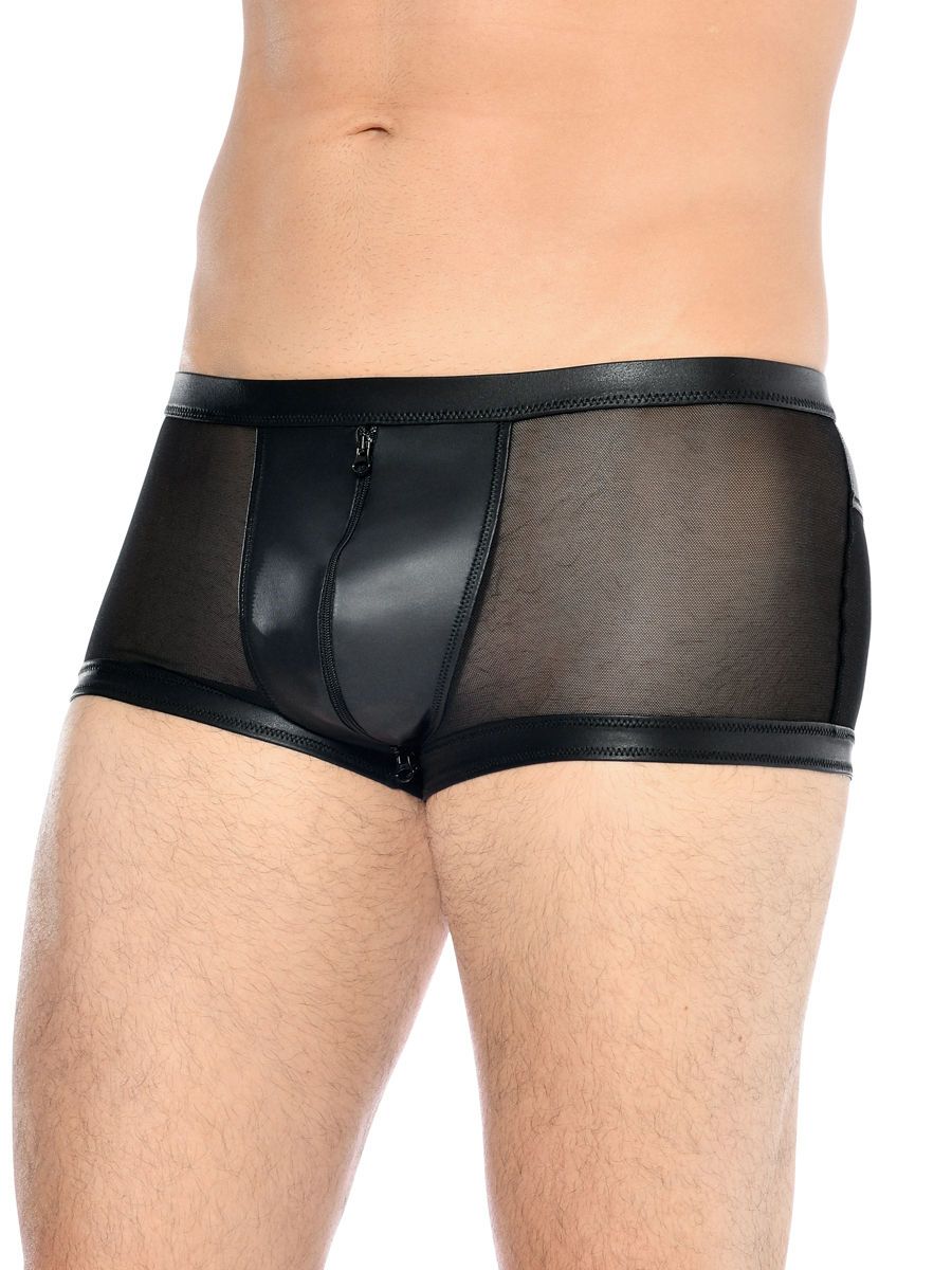 Patrice Catanzaro Tyrion: Wetlook-Netz-Pant, schwarz (L)