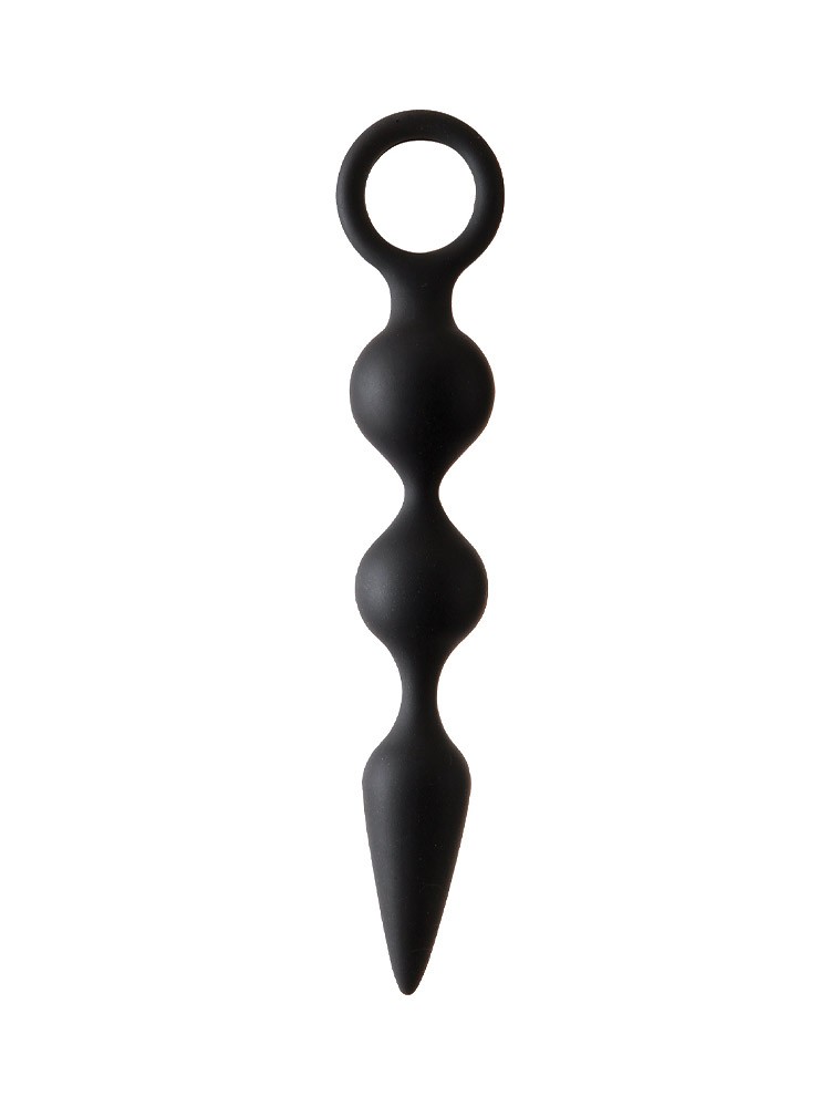 Malesation Ball Chain Small: Analkette, schwarz