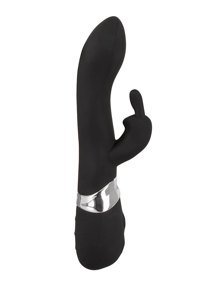 Sweet Smile Blacky: Bunny-Vibrator, schwarz