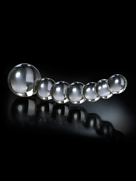 Icicles No. 66: Glas-Analdildo, transparent