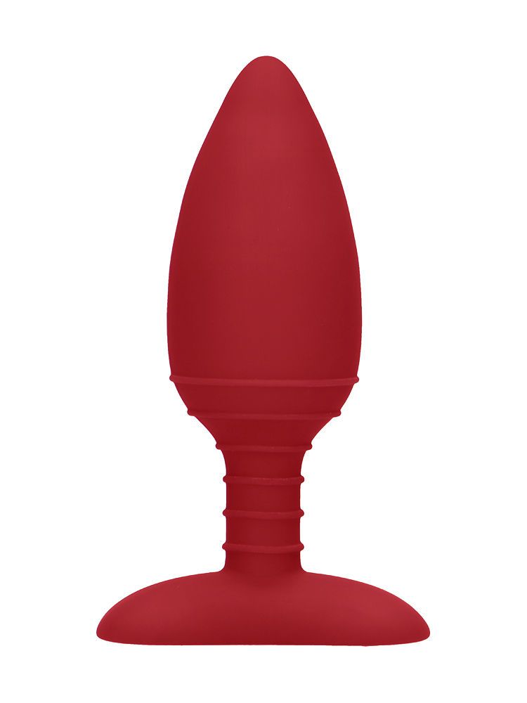 Elegance Glow: Vibro-Analplug mit Wärmefunktion, rot