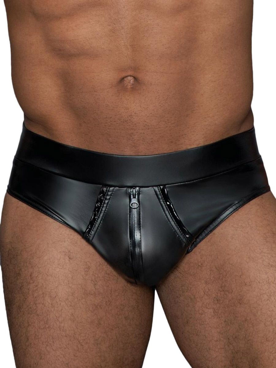 Noir Handmade: Wetlook-Brief H065, schwarz (S)