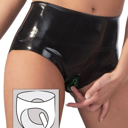 Latex-Vaginaslip, schwarz (L) Latex-Vaginaslip, schwarz (L)