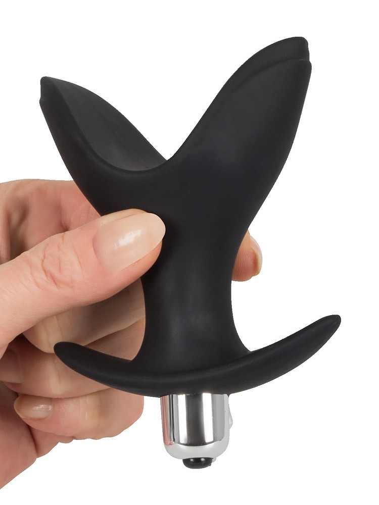 Black Velvets: Vibro-Analplug, schwarz