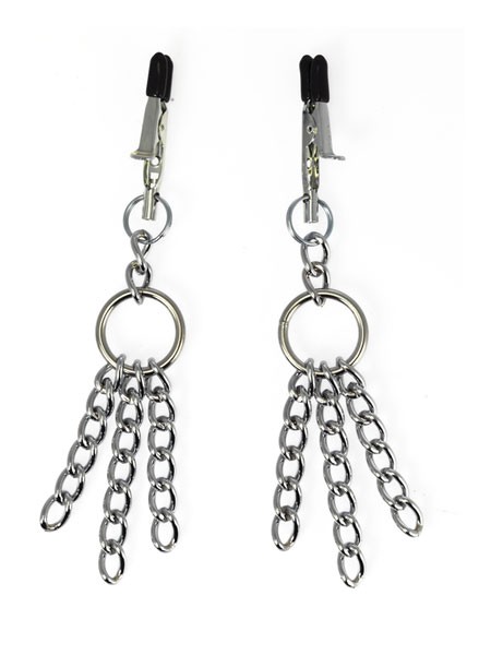 Metall-Nippelklemmen mit Kettenanhänger