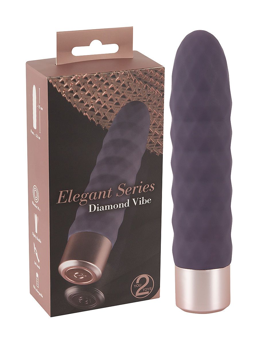 Elegant Series Diamond Vibe: Minivibrator, dunkel-lila