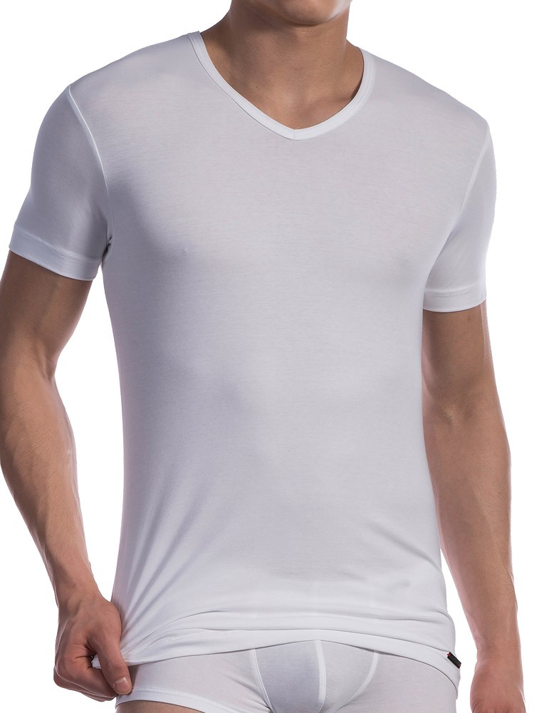 Olaf Benz RED1601: V-Neck-Shirt, weiß (XXL)