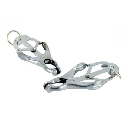 Master Series Monarch Clover: Nippelklemmen, silber Master Series Monarch Clover: Nippelklemmen, silber