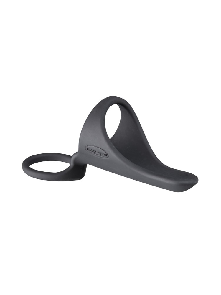 Malesation Cock-Ring Stand-Up: Penis-/Hodenring, schwarz