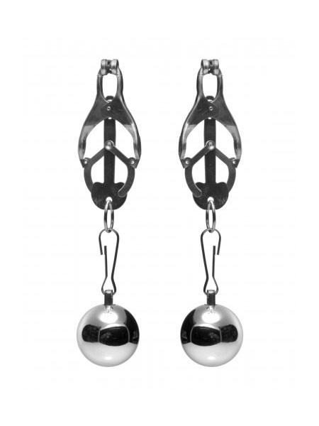 Master Series Deviant Monarch: Nippelklemmen mit Gewicht, silber