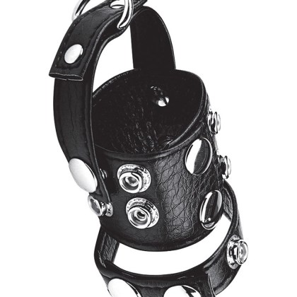 Blue Line 1,5%27%27 Cock Ring/Ball Stretcher: Kunstleder-Penisriemen mit Hodenstr... Blue Line 1,5%27%27 Cock Ring/Ball Stretcher: Kunstleder-Penisriemen mit Hodenstr...