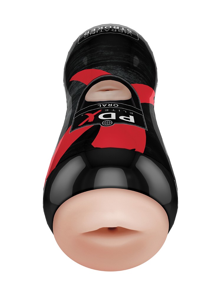 PDX Elite Vibrating Oral Stroker: Masturbator, haut