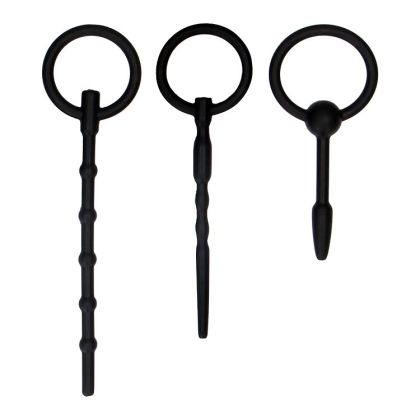 Ouch! Urethral Sounding Plug Set: Dilatoren-Set, schwarz Ouch! Urethral Sounding Plug Set: Dilatoren-Set, schwarz