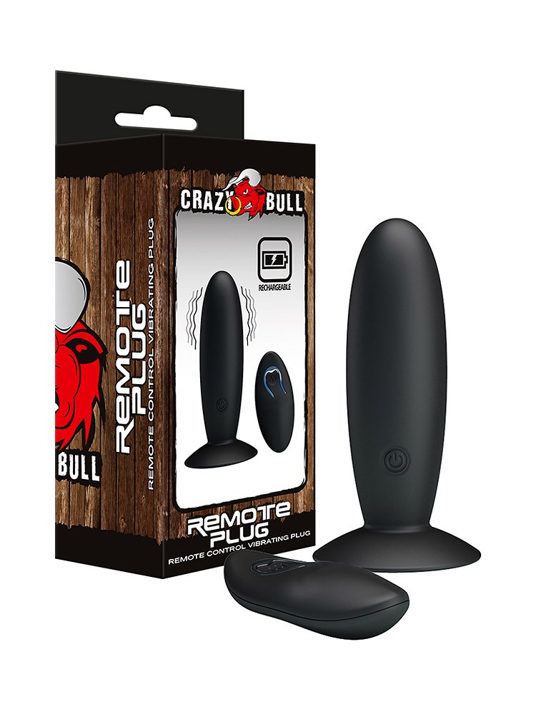 Crazy Bull Remote Plug: Vibro-Plug mit Fernbedienung, schwarz