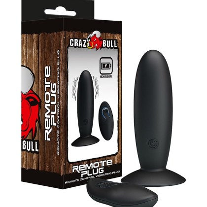 Crazy Bull Remote Plug: Vibro-Plug mit Fernbedienung, schwarz Crazy Bull Remote Plug: Vibro-Plug mit Fernbedienung, schwarz