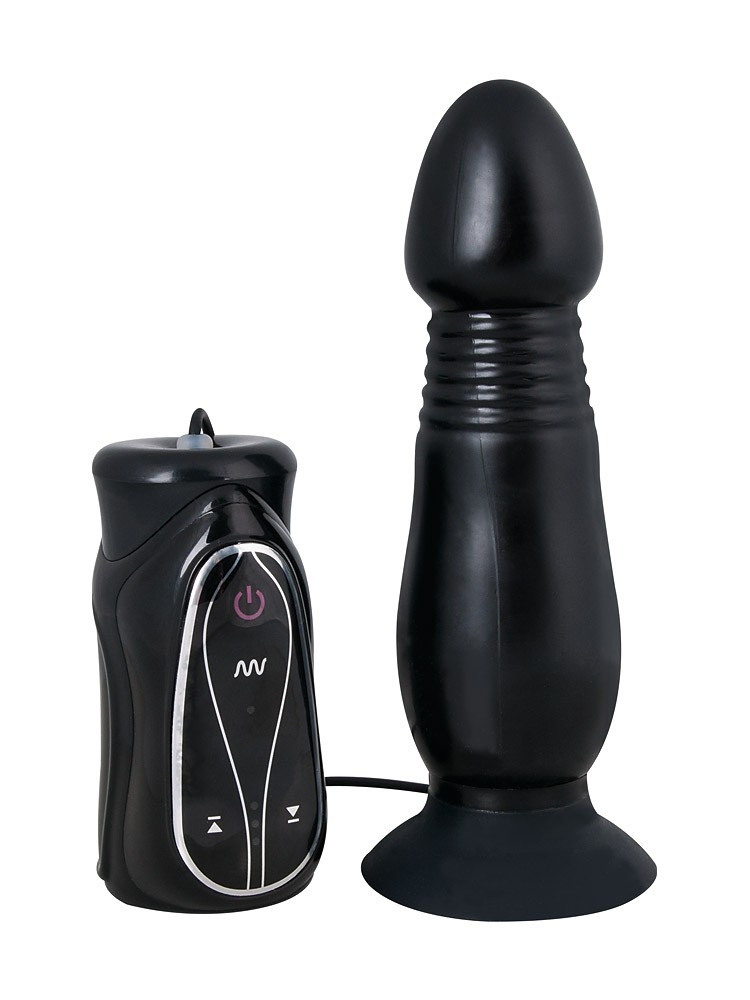 Anal Pusher: Vibro-Analplug, schwarz