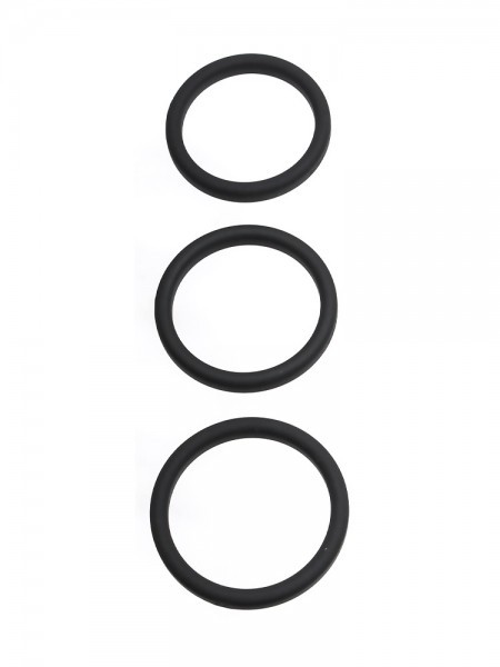 Perfect Fit Xact-Fit 3-Ring-Kit L-XL: Penisringe-Set, schwarz