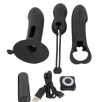 Black Velvets Vibrator Kit: Vibro-Ei-Set mit Fernbedienung, schwarz Black Velvets Vibrator Kit: Vibro-Ei-Set mit Fernbedienung, schwarz