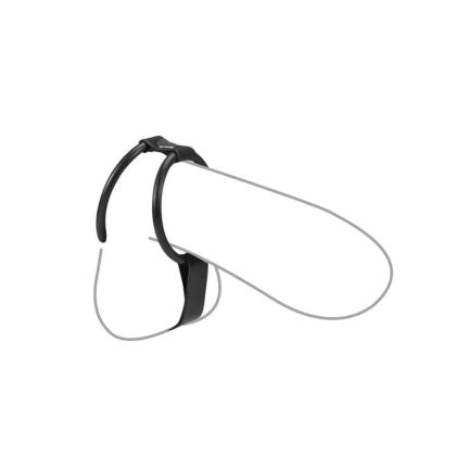 Gummi-Penisringe mit Leder-Hodenteiler, schwarz Gummi-Penisringe mit Leder-Hodenteiler, schwarz