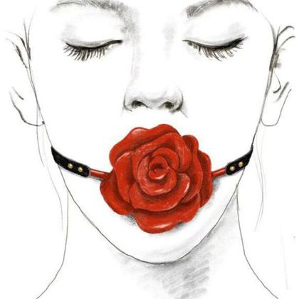 Zalo Rose Ball Gag: Mundknebel Rose, rot/schwarz Zalo Rose Ball Gag: Mundknebel Rose, rot/schwarz